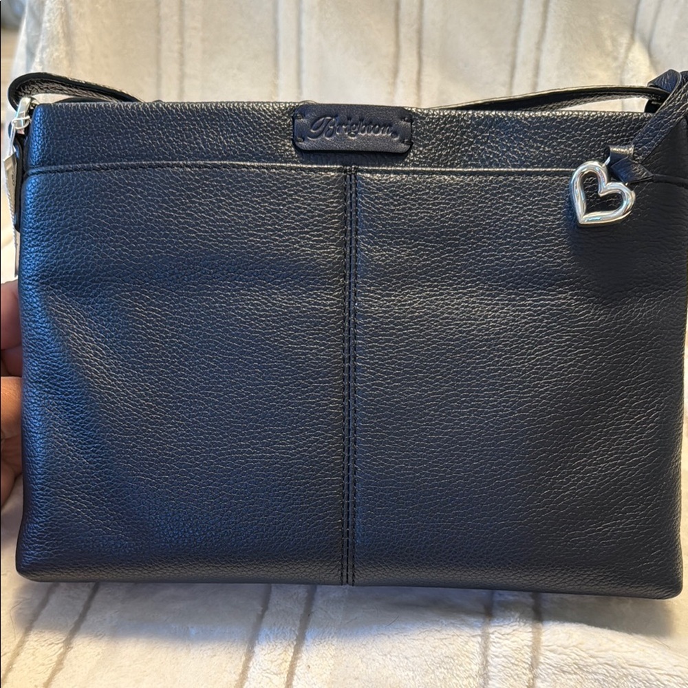Brighton Black Crossbody Bag with Croc-Embossed Texture - Picture 5 of 13